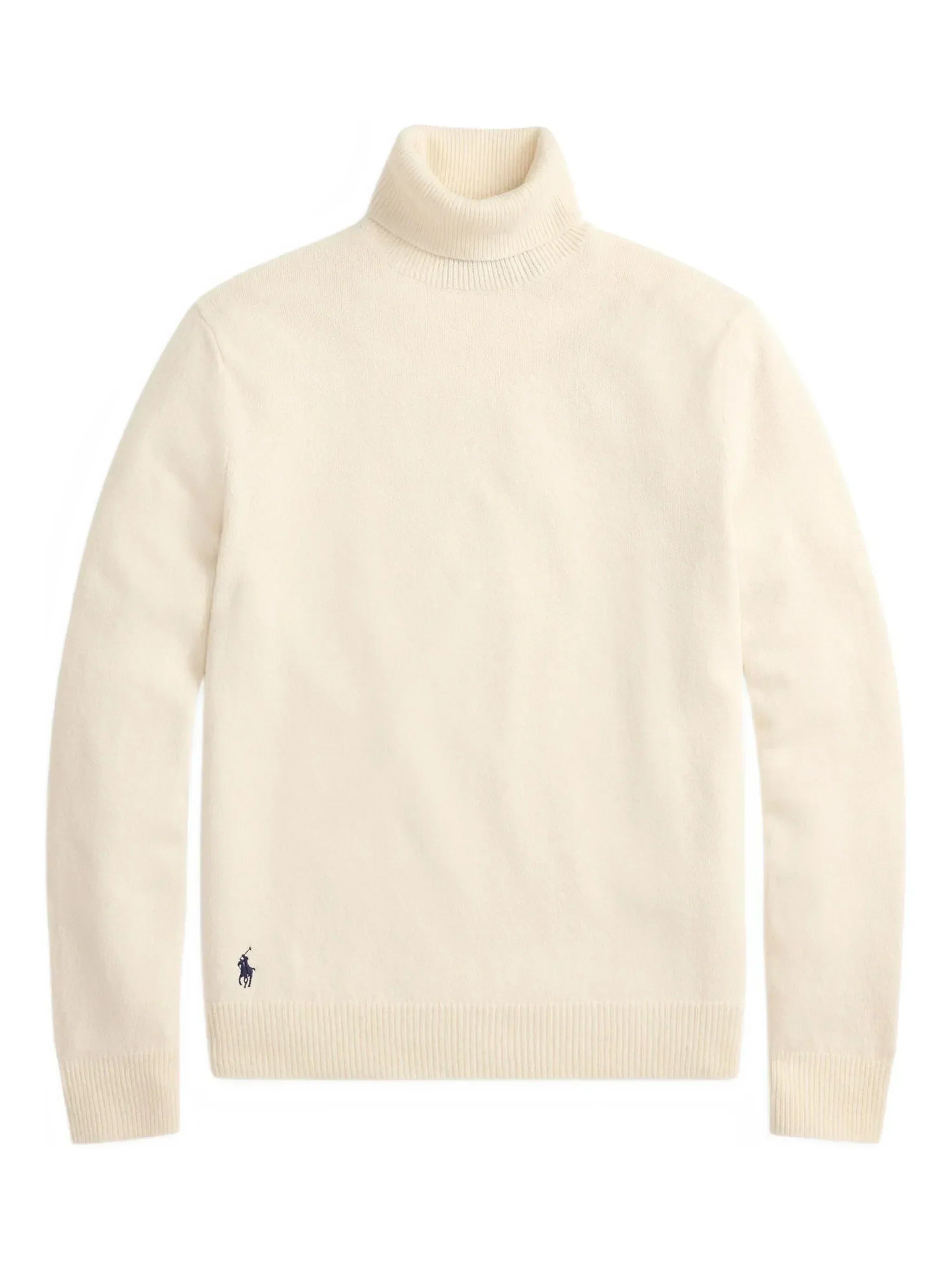 RALPH LAUREN Wool-Cotton Roll Neck Jumper Andover Cream