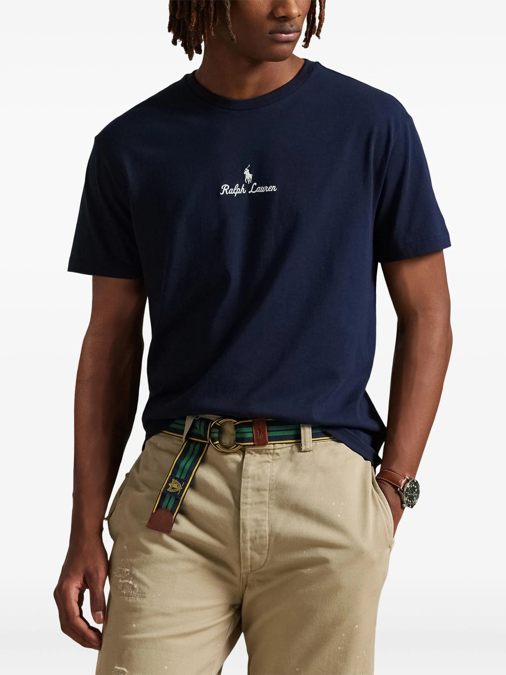 RALPH LAUREN Classic Fit Logo Jersey T-Shirt Aviator Navy