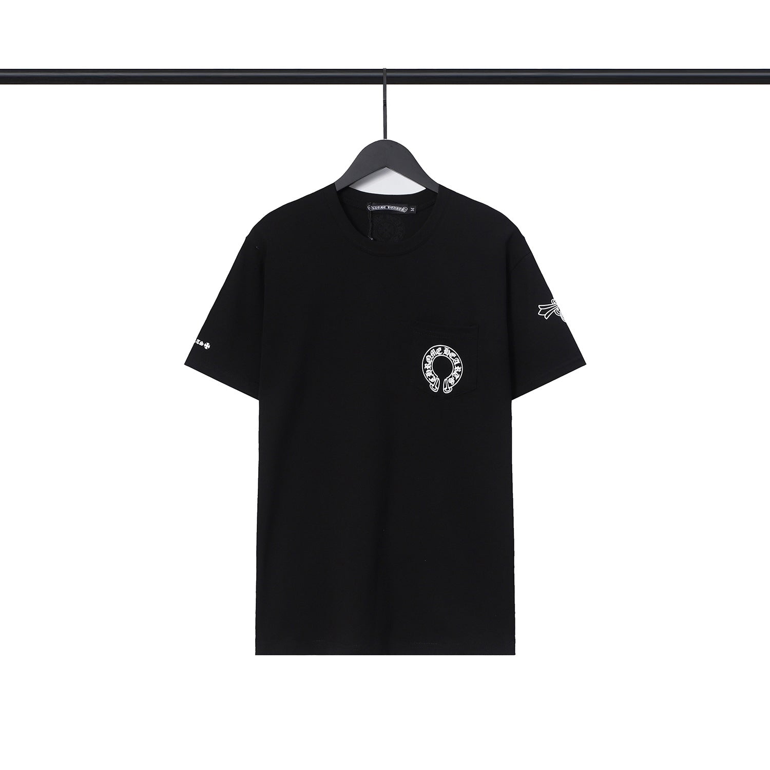 Chrome Heart T Shirts Chrome Hearts Cross Sanskrit Print Short Sleeve Crew Neck T-Shirt