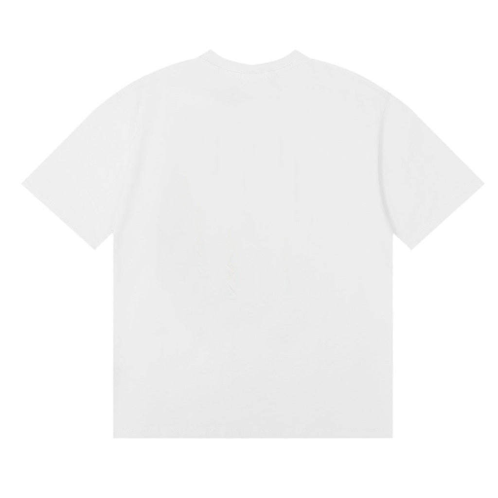 Rhude T-shirts Flag Badge Cotton Casual Short Sleeve Men and Women