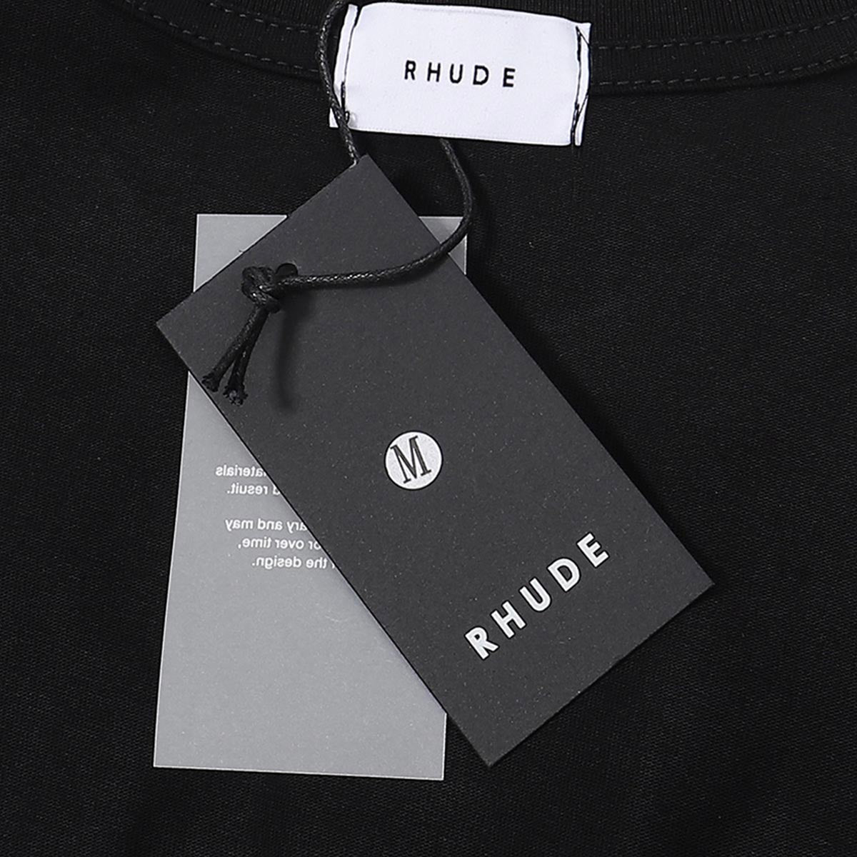 Rhude T-shirts Gothic Letter Badge Printing Cotton Casual Crew Neck Short Sleeve Men and Women